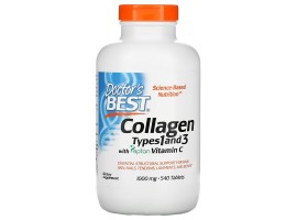 Doctor's Best Collagen Types 1 and 3 with Vitamin C 1,000 mg, 540 Tablets